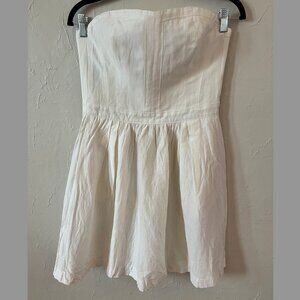 Club Monaco Linen Strapless Mini Dress, 6